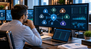 Attorney reviewing vendor cybersecurity agreement